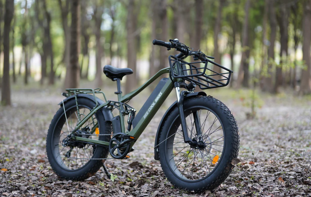 Bee Cool Adventurer Ebike On Stand in Park
