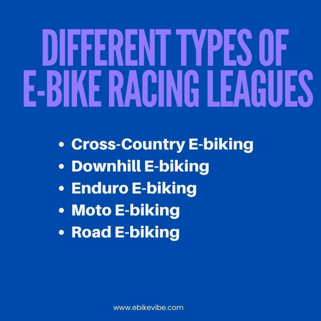 Different types of E-bike Racing Leagues