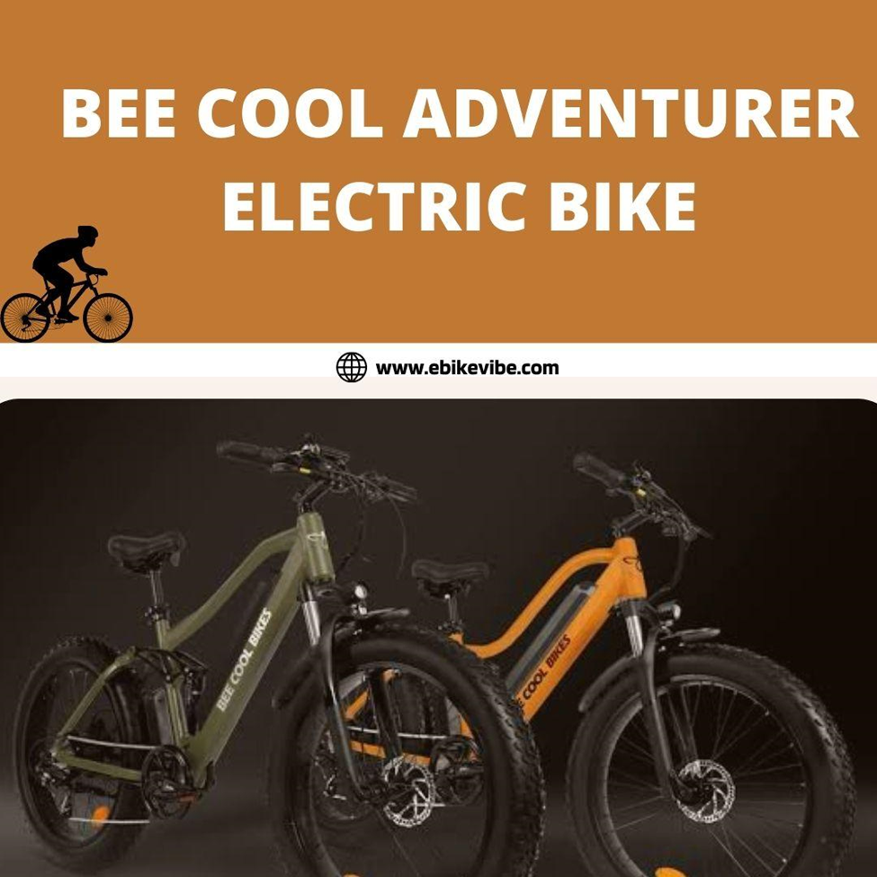 2 Bee Cool Electric Bike in Dark Green and Orange Color
