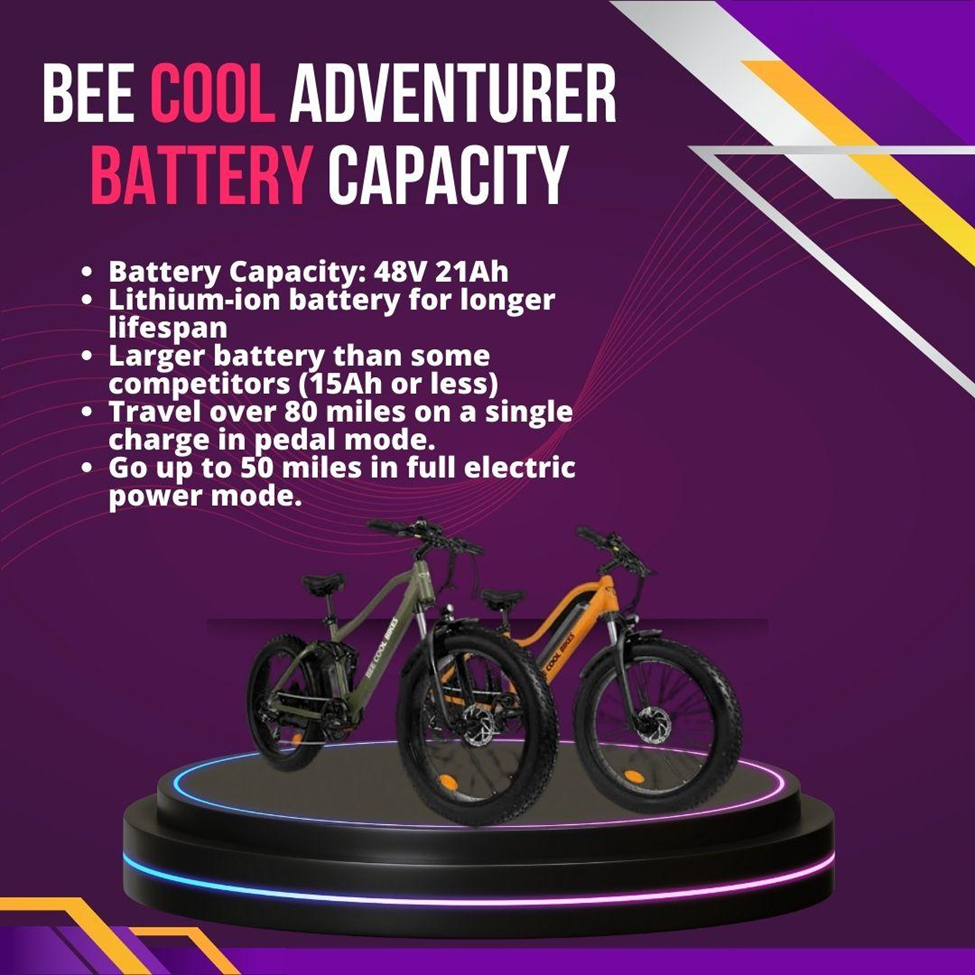 Bee Cool Adventure Battery Features