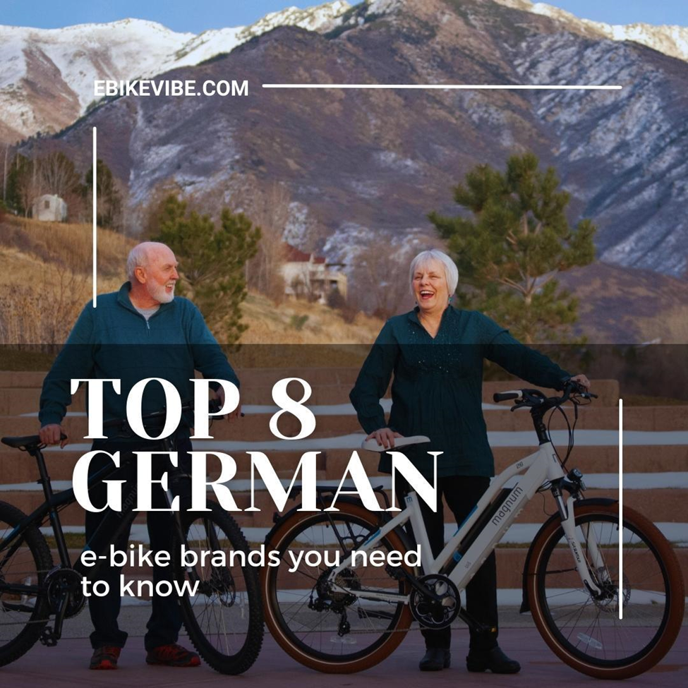 Old Man and Women With Ebikes Behind Mountains