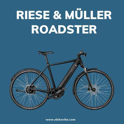 Riese & Muller Roadster. Electric bike in black color.