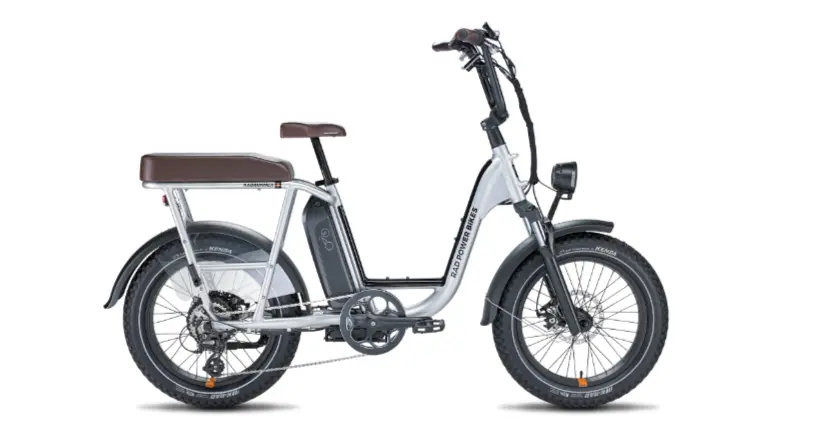 A Electric bike with a seat and tire.