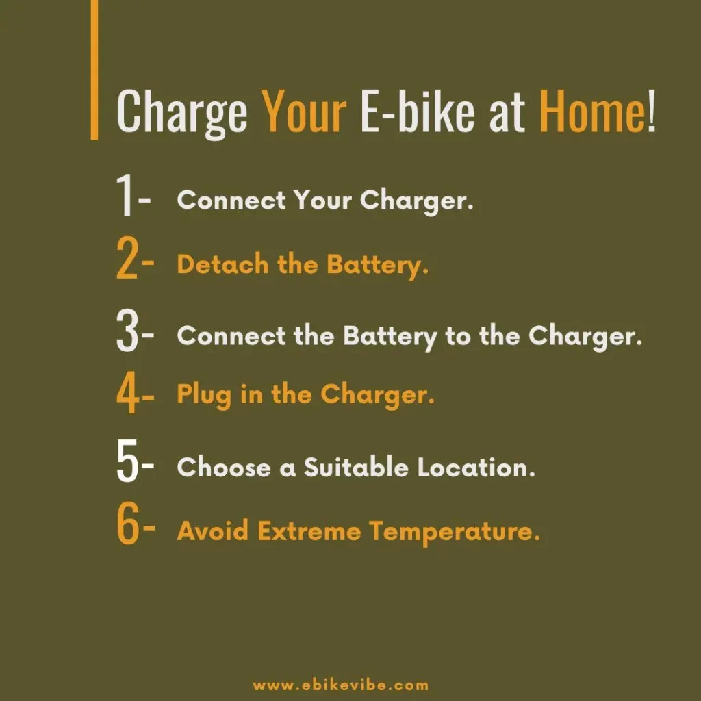 Steps to charge an electric battery charge at home.