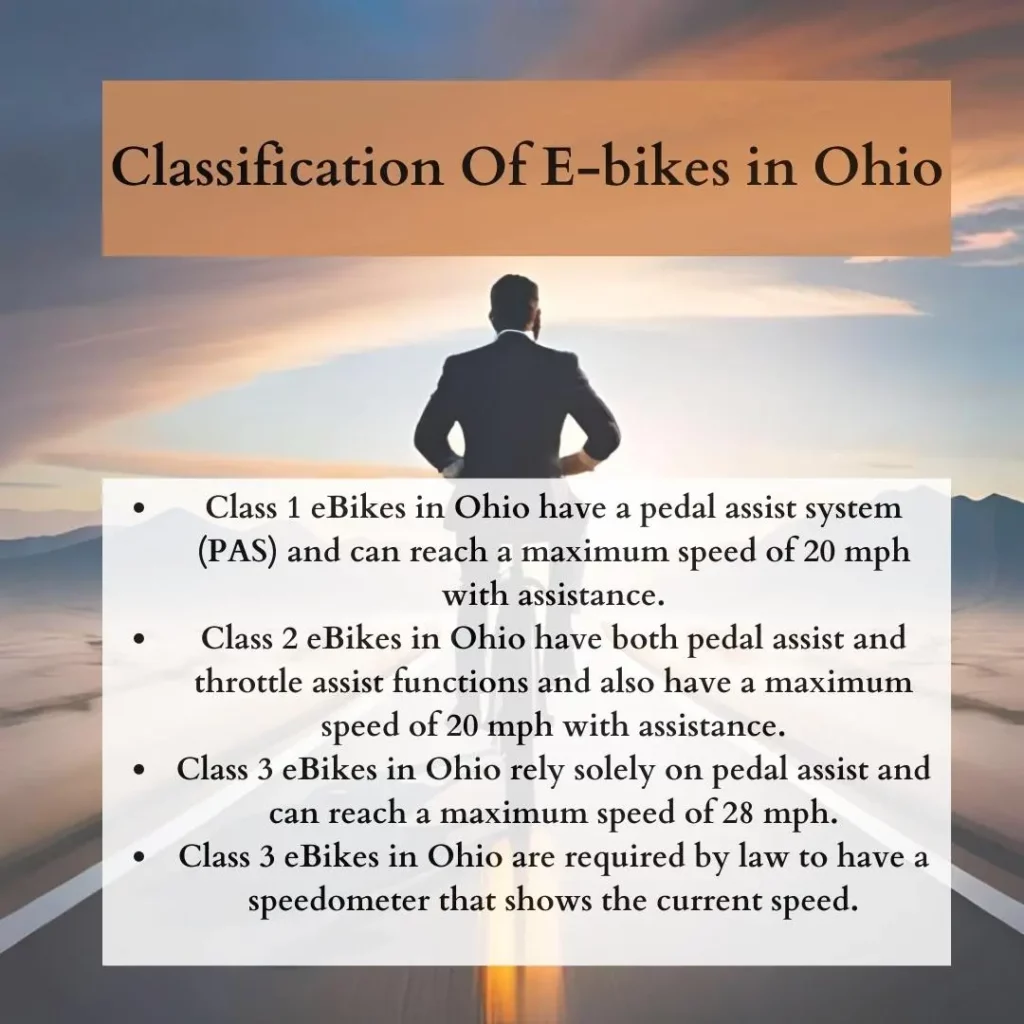 Classification Of E-bikes in Ohio.